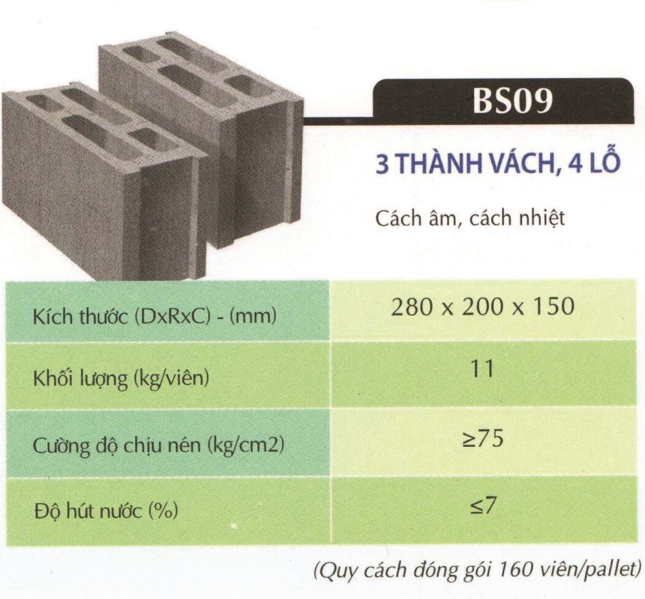 GẠCH RỖNG 200 BS09