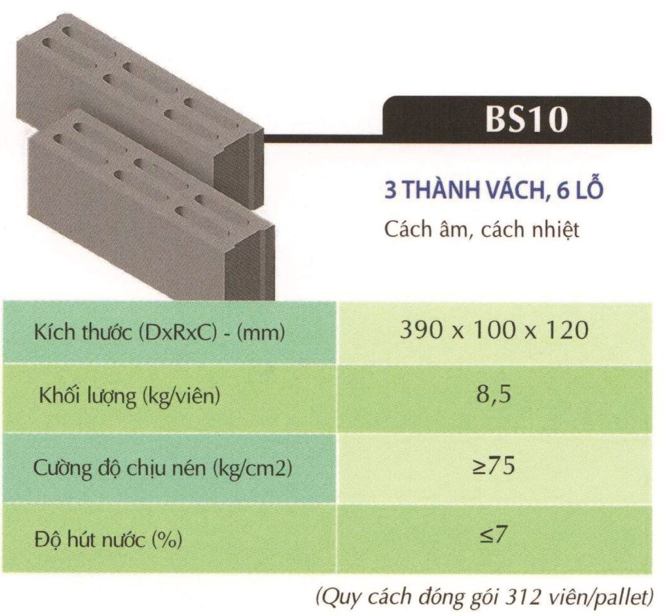 GẠCH RỖNG 100 BS10