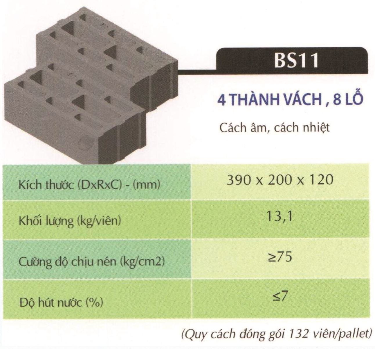 GẠCH RỖNG 200 BS11