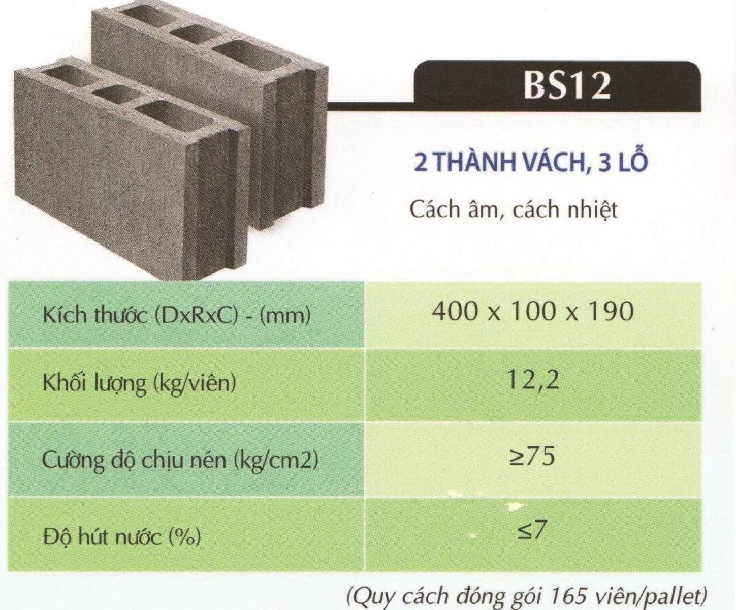 GẠCH RỖNG 100 BS12