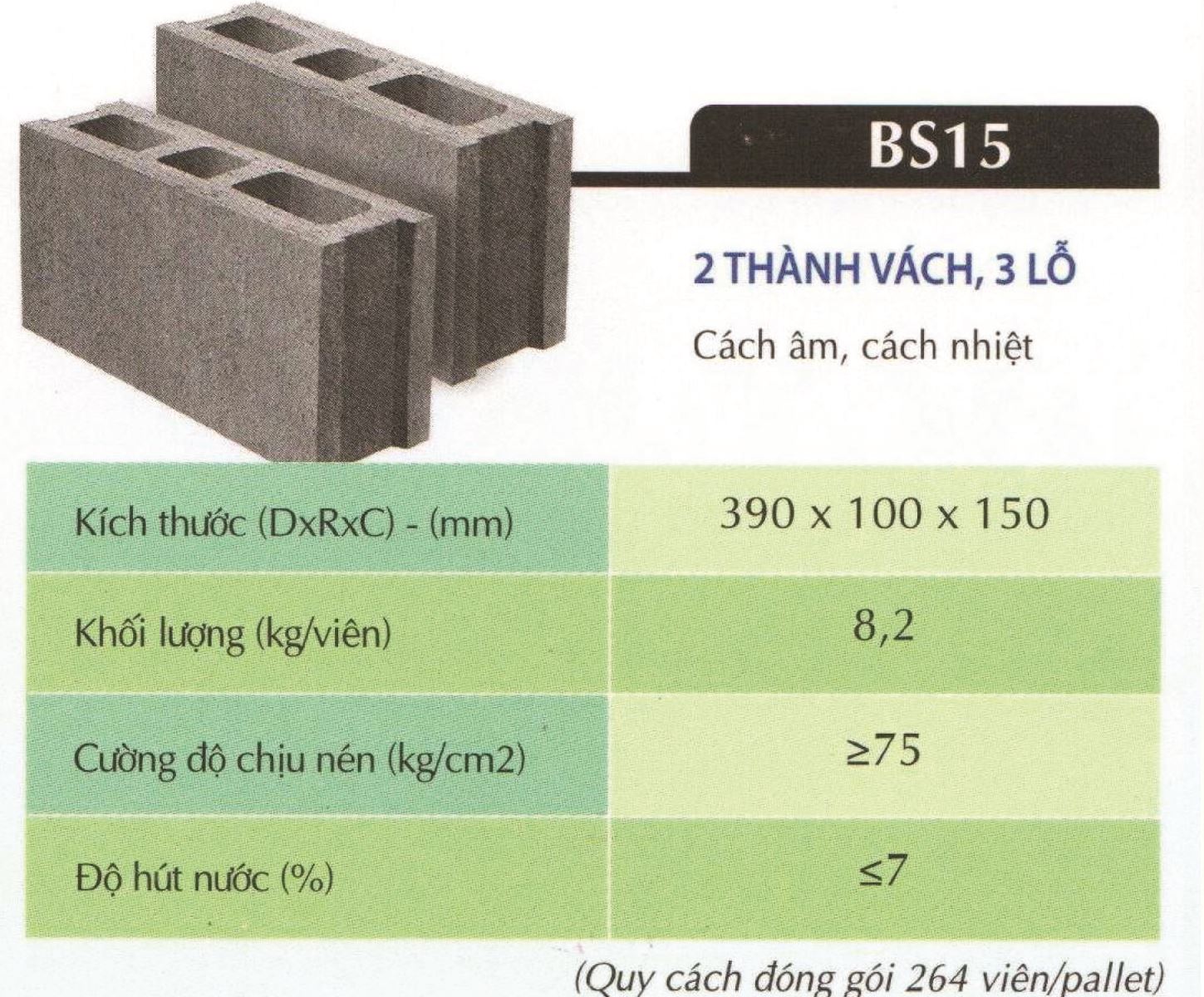 GẠCH RỖNG 100 BS15