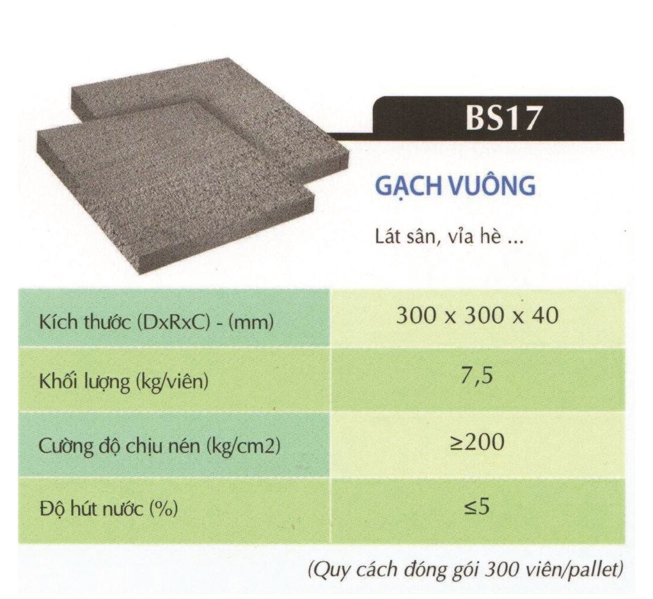 GẠCH VUÔNG BS17